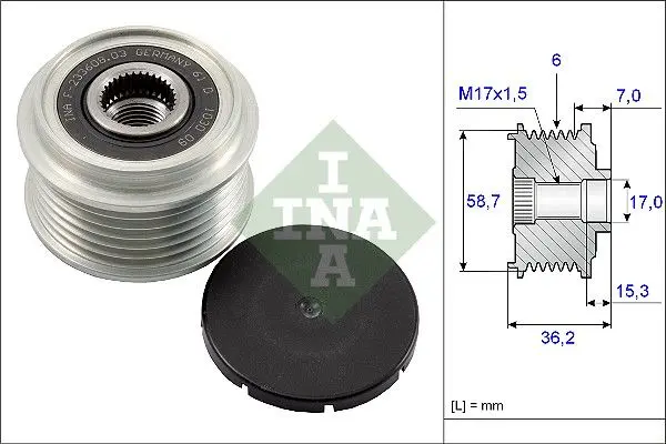 Sistem roata libera, generator Schaeffler INA 535 0098 10