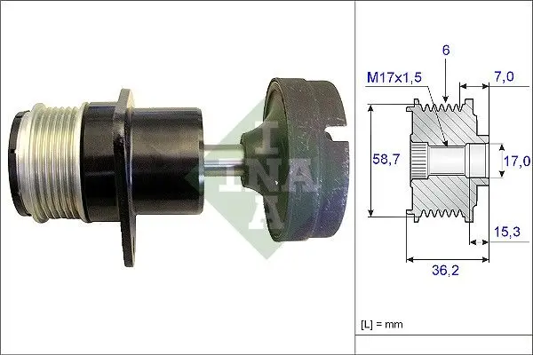 Sistem roata libera, generator Schaeffler INA 535 0157 10