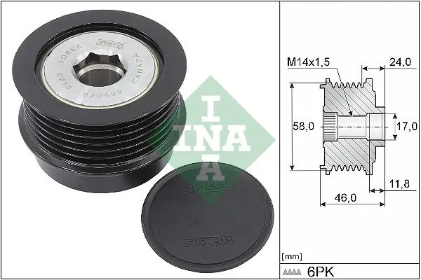 Sistem roata libera, generator Schaeffler INA 535 0355 10