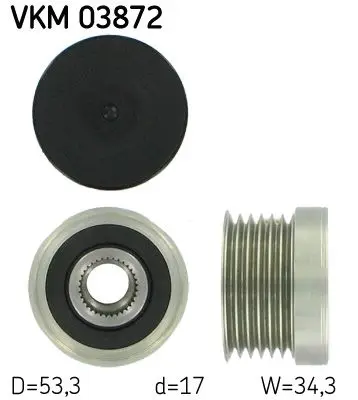 Sistem roata libera, generator SKF VKM 03872