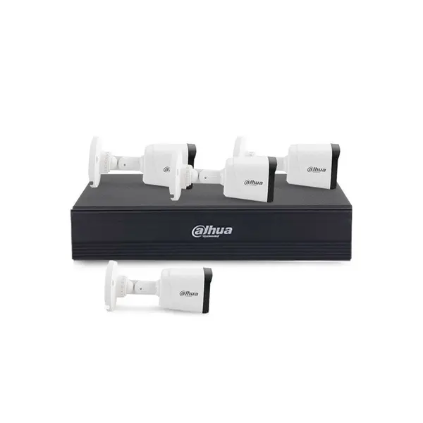 Sistem supraveghere exterior basic Dahua DH-4EXTIR20-2MP-A, 4 camere, 2 MP, 3.6 mm, IR 20 m, microfon