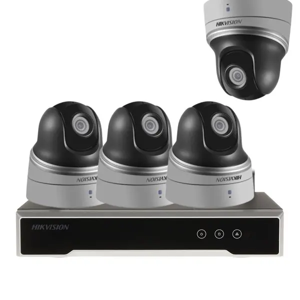 Sistem supraveghere exterior IP WiFi Hikvison KIT-HK-WF-4EXT2MP20IR-P, 2MP, 2.8-12 mm, IR 20 m, slot card, PoE