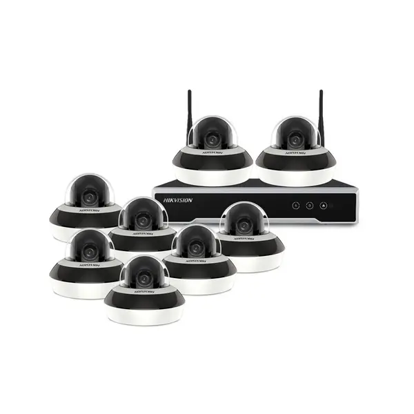 Sistem supraveghere IP interior HikVision KIT-HK-B8EXT2MP20IR-A-P, 8 camere, 2 MP, 2.8 - 12 mm, IR 20 m, PoE, slot card, microfon