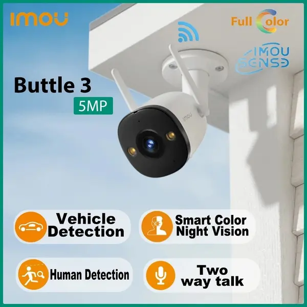 Sistem supraveghere Wi-Fi IMOU, 2 camere 5MP Alarma Dual Light 30m Audio, 1 camera rotativa Dual Lens 5+5MP Alarma Dual Light 30m Audio, NVR, Hard 1TB