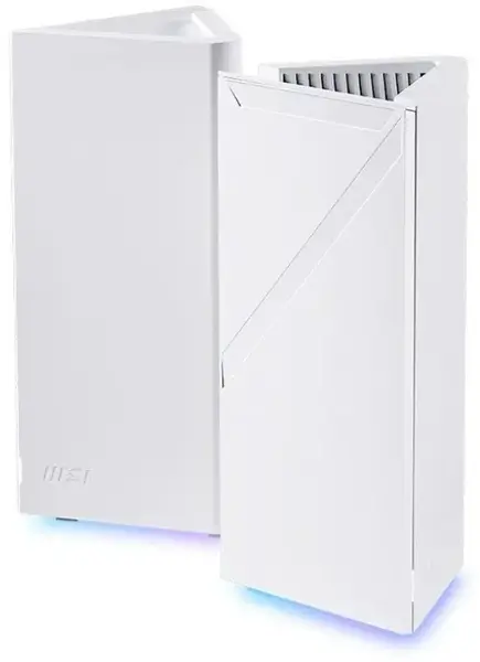 Sistem Wi-Fi Mesh MSI Roamii BE Pro MRBE110, 2 Module, Triple-band (2.4 GHz / 5 GHz / 6 GHz), Wi-Fi 7 (802.11be), 688 + 4323 + 5764 Mbps (Alb)