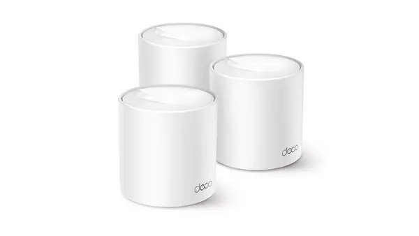 Sistem Wi-Fi Mesh pentru acasa TP-Link Deco X10(3-pack), Wi-Fi 6 AX1500, 3-pack, dual-band, 2 porturi Gigabit pe unitate, AI Mesh, WPA3