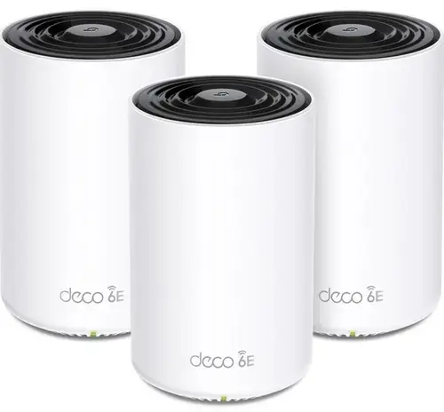 Sistem Wi-Fi Mesh Tp-Link Deco XE75(3-pack), AXE5400, Tri-Band Gigabit, Wi-Fi 6E (Alb)