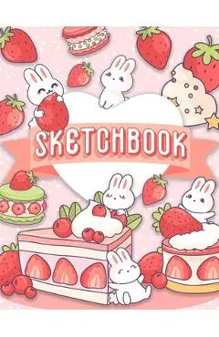 Sketchbook: 120 Blank Pages w/ mini Kawaii character (Sketchbook for Kids) - Emilie Marie Powers