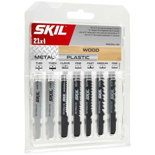 Skil SKIL 2610S00920 set 21 de panze pentru fierastrau vertical, coada in T