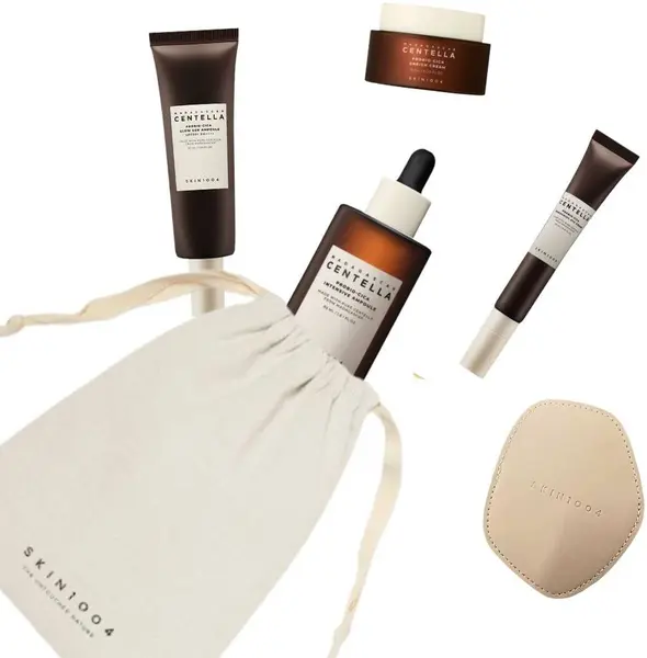 Skin 1004 Madagascar Centella Probio-Cica Set, 4 piese + Oglindă și geantă