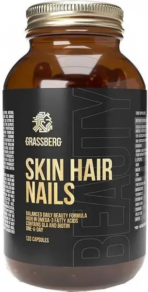 Skin Hair Nails, 120 capsule, Grassberg