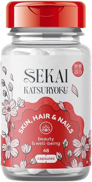 Skin, Hair & Nails, 48 capsule, Sekai Katsuryoku