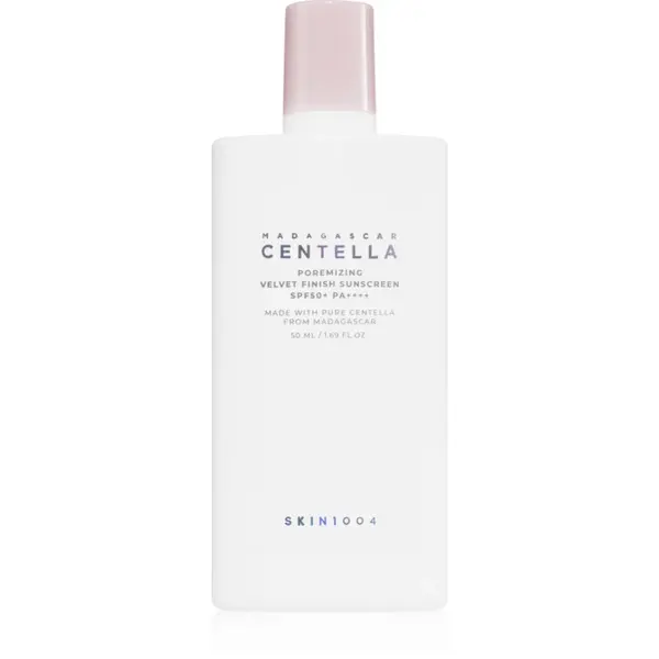 SKIN1004 Madagascar Centella Poremizing Velvet Finish Sunscreen crema de soare pentru fata pentru ten gras SPF 50+ 50 ml