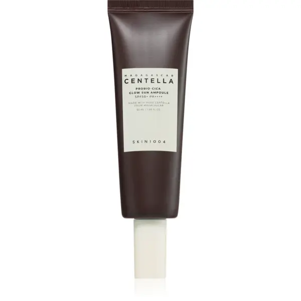 SKIN1004 Madagascar Centella Probio-Cica Glow Sun Ampoule ser protector reface bariera protectoare a pielii SPF 50+ 50 ml
