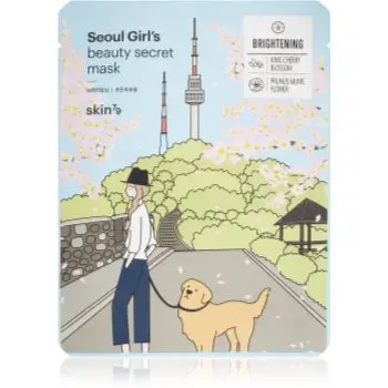 Skin79 Seoul Girl's Beauty Secret Mască textilă cu efect de iluminare și hidratare