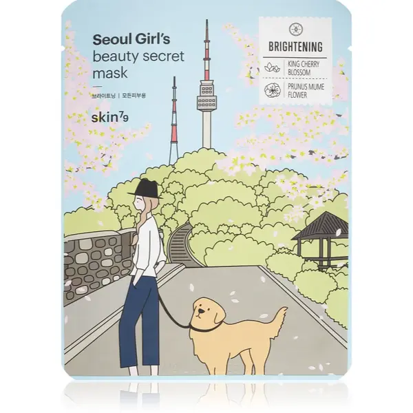 Skin79 Seoul Girl's Beauty Secret Mască textilă cu efect de iluminare și hidratare 20 g