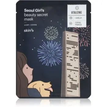 Skin79 Seoul Girl's Beauty Secret mască textilă pentru contururile faciale, cu efect de fermitate