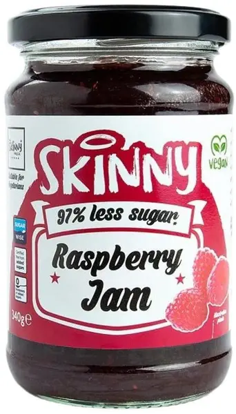 Skinny Jam, dulce, zmeură, 340 g, Skinny Food Co
