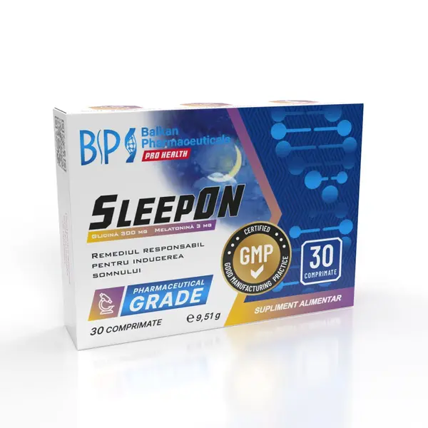 SleepON, Supliment pentru Somn Ușor și Relaxare, 30 comp.