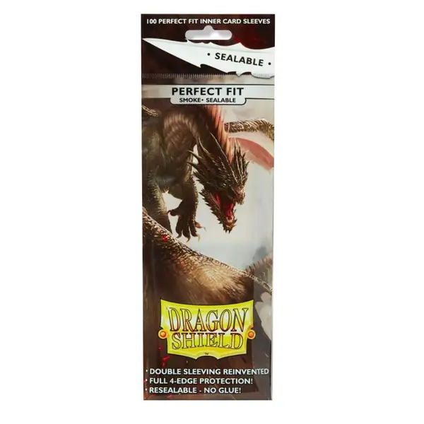 Sleeve-uri Dragon Shield Standard Perfect Fit Sealable 100 bucati - Fumuriu