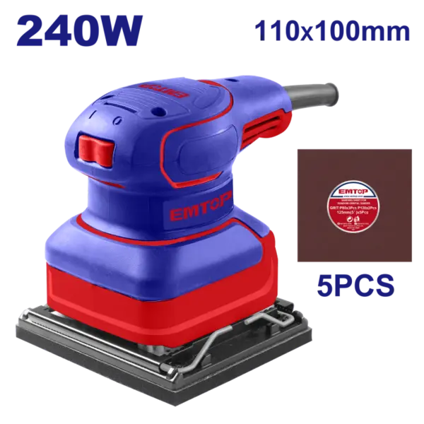 Slefuitor electric cu vibratie, 240W, baza 110x100mm - EFSR24101, EMTOP