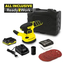 Slefuitor orbital cu acumulator PESS 10-20V, Acumulator 20V, Afisaj LED, Rotatii/min 13000