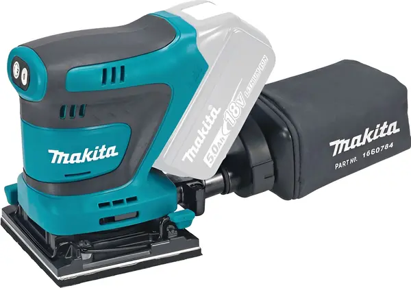 Șlefuitor vibrațional cu acumulator Makita - DBO480Z, LXT, 18 V, fără baterie și încărcător