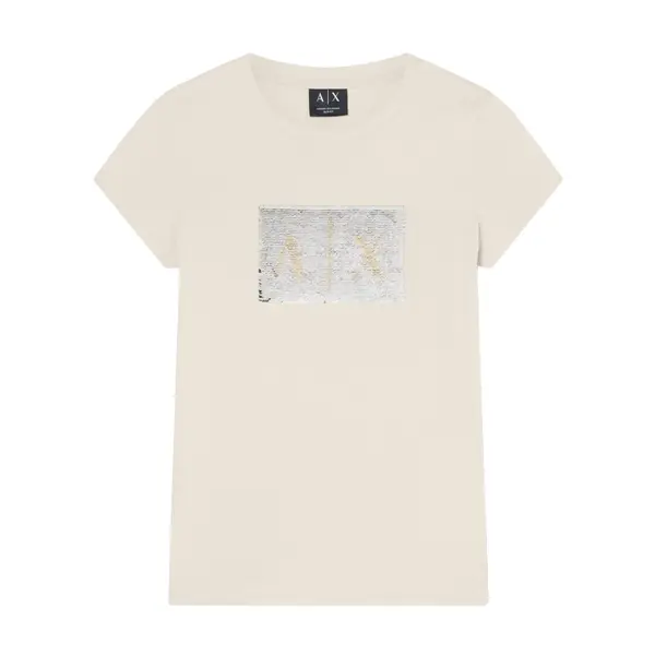 Slim fit cotton jersey t-shirt beige S