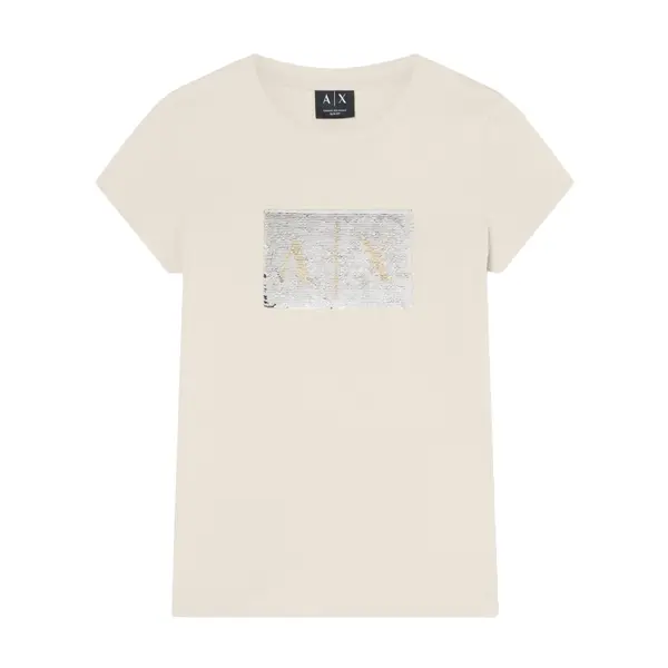 Slim fit cotton jersey t-shirt beige Xs