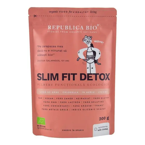 Slim Fit Detox, pulbere functionala ecologica Republica BIO, 200g
