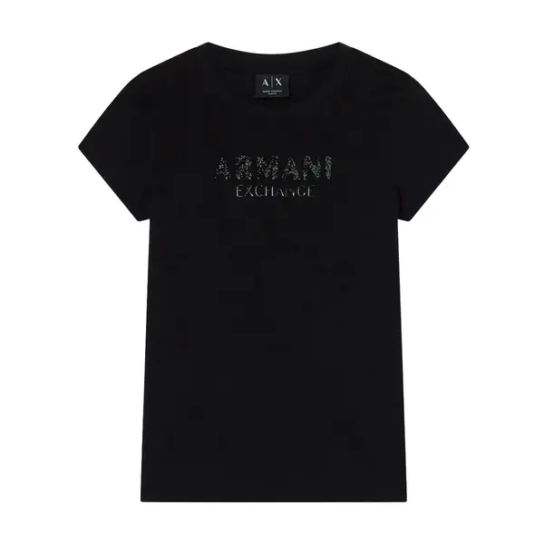 Slim fit t-shirt in cotton jersey black Xs