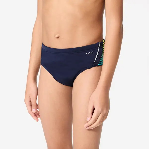 Slip de baie înot 900 Yoke Albastru-Galben Băieți