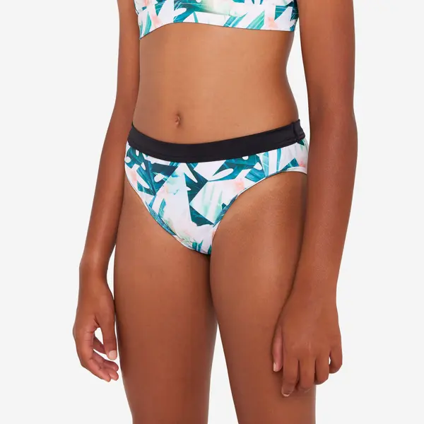 Slip de baie surf 900 Buddy Imprimeu floral Roz Nero Fete