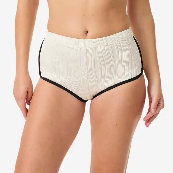Slip de baie surf shorty talie înaltă Caro Bonbon Alb Damă