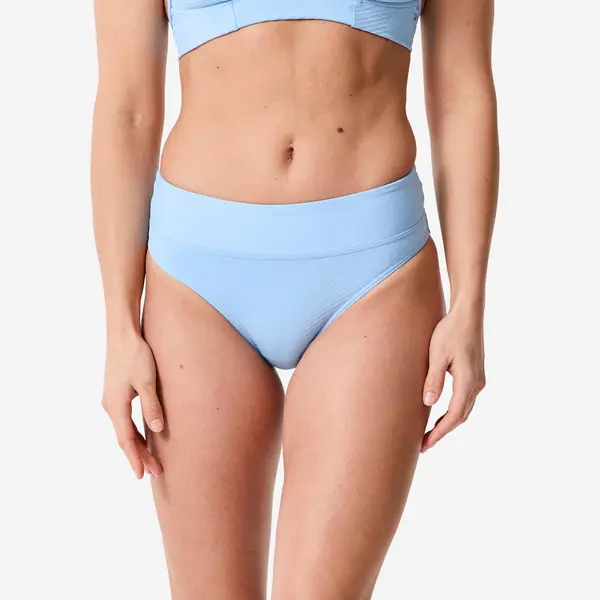Slip de baie surf talie înaltă texturat Nora Venice Albastru deschis Damă