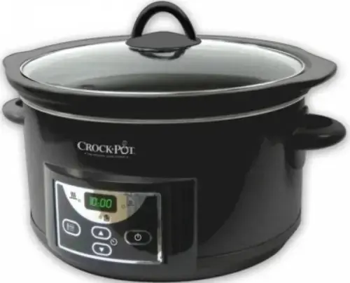 Slow cooker Crock Pot SCCPRC507B-050, 220 W, 4.7 l, 2 Setari gatit, Vas de ceramica detasabil, Timer, Control temperatura, Mentinere la cald (Negru)