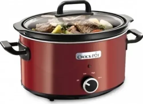 Slow cooker Crock Pot SCV400RD-050, 210 W, 3.5 l, 2 Setari gatit, Pastrare la cald, Vas de ceramica detasabil (Rosu)
