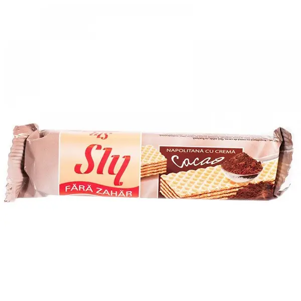 Sly Diet Napolitane fara zahar cu ciocolata 20 g