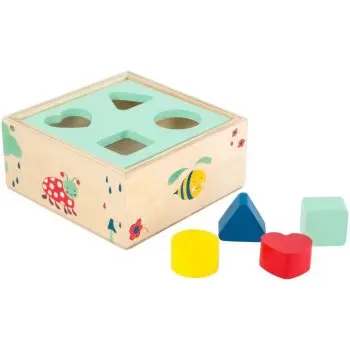 Small foot Shape-Fitting Cube Forest jucărie interactivă cu piese care se pot insera din lemn