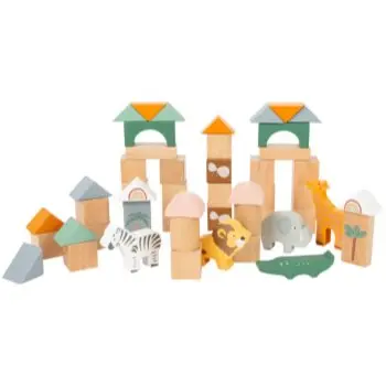 Small foot Wooden Building Blocks Safari jucărie cu activități din lemn