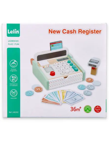 Small Wood New Cash Register (L40242)