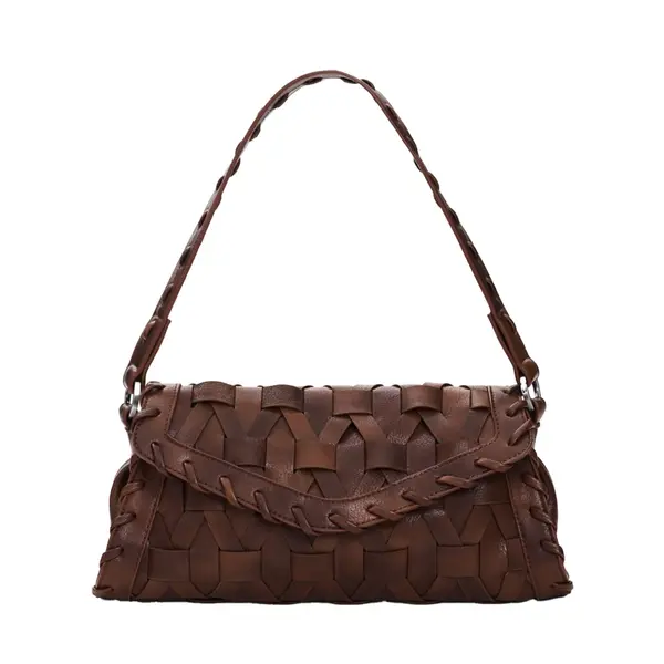 Small wooven bag brown