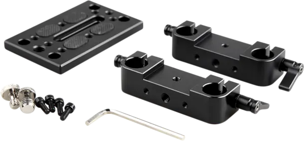 SmallRig 1775 Mounting Plate w/ 15mm Rod Clamps, Placa de baza cu clema pentru tija