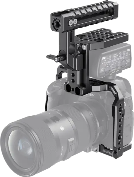 SmallRig 2649 Cage with XLR Helmet Kit for Lumix GH5/GH5S, Kit carcasa camera video cu maner