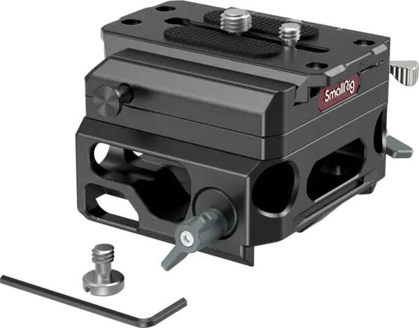 SmallRig 3067 Baseplate Lightweight with Dual 15mm Rod Clamp, Placa de baza cu clema pentru tija