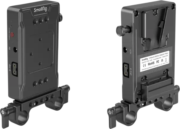 SmallRig 3498 Battery Adapter Plate V-Mount (Basic Version) with Dual Rod Clamp, Placa adaptoare pentru baterii externe
