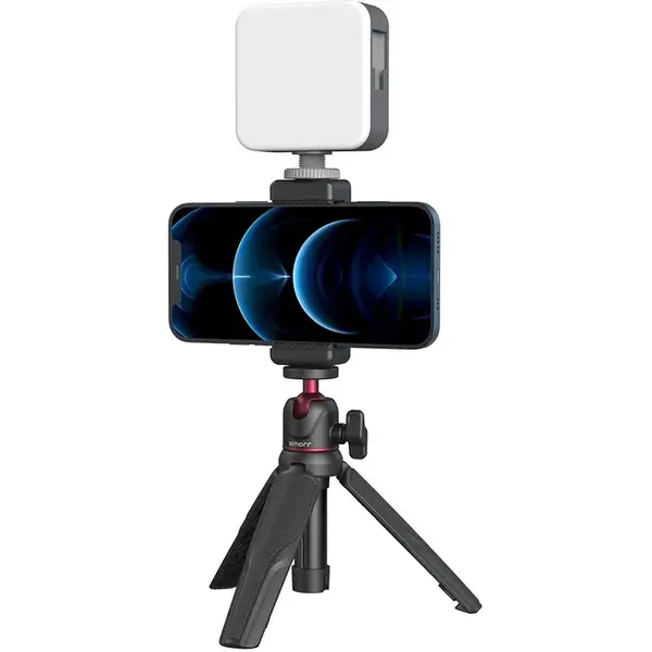 SmallRig 3509 simorr VK-30 Vigor Kit Vlogging cu Trepied Extensibil 16-30cm, Lampa LED Bicolora 2200mAh, Suport Smartphone