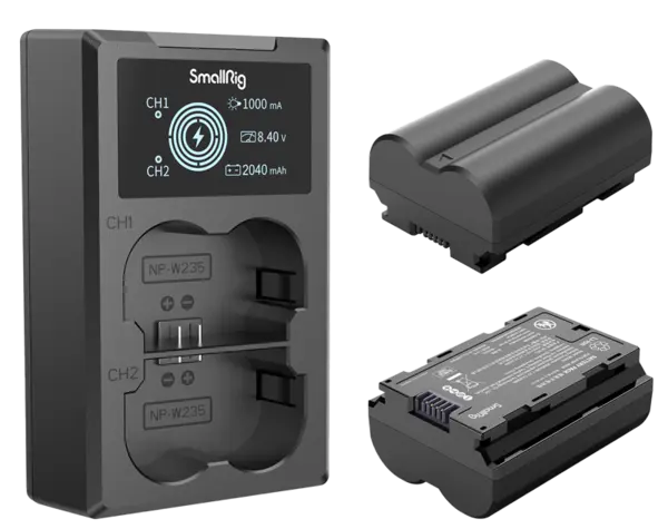 SmallRig 3822 NP-W235 Battery & Charger Kit, Incarcator dublu Fuji