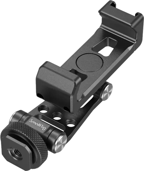 SmallRig 4382 Metal Phone Holder with Cold Shoe Mount, Clema de prindere smartphone pentru trepied