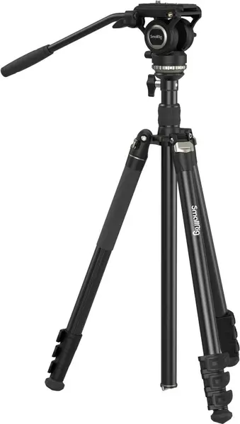 SmallRig 4475 Trepied Video Aluminiu CT210, Cap Fluid, Functie Monopied, Inaltime 192 cm, Snap-on QR, Sarcina 6 kg